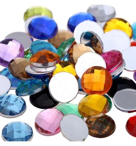 Acrylic Strass 12mm Assorted Colors