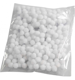 Pom poms -  15mm  200pcs White