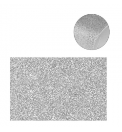 Αφρώδες υλικό (foam) 2mm 40x60cm Ασημένιο με glitter