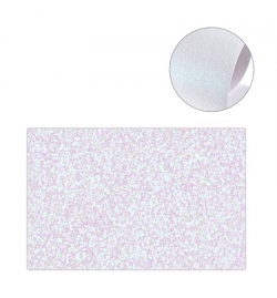 Αφρώδες υλικό (foam) 2mm 40x60cm Άσπρο με glitter