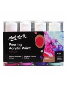 Pouring Acrylic Paint Set 60ml 4pcs - Aurora - Mont Marte