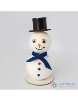 Snowman with Polystyrene Balls