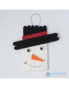 Snowman with Lolly Sticks