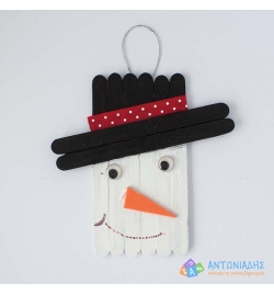 Snowman with Lolly Sticks