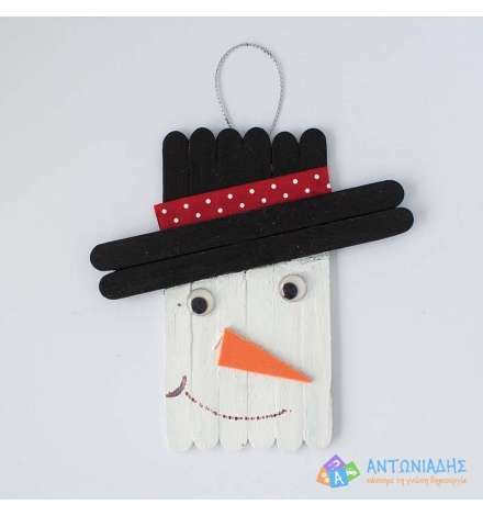 Snowman with Lolly Sticks