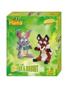 Hama Beads 3D Fox & Rabbit Gift Set
