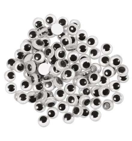 Wiggle Eyes 6mm - 100pcs