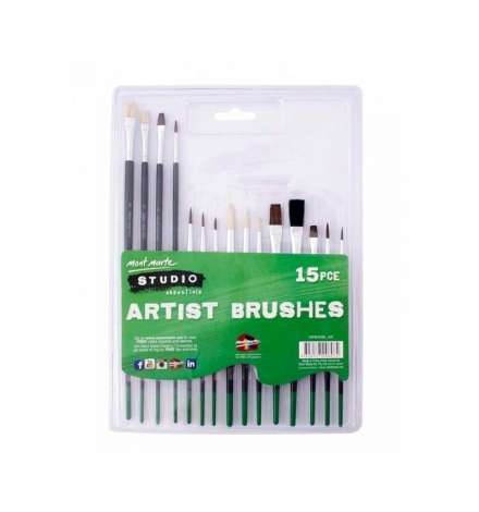 Paint Brush Set 15pcs Artist - Mont Marte