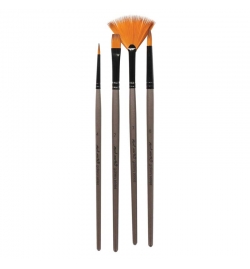 Paint Brush Set 4pcs Acrylic - Mont Marte