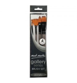 Paint Brush Set 4pcs Acrylic - Mont Marte