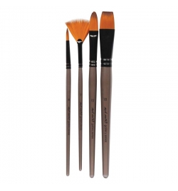 Paint Brush Set 4pcs Acrylic - Mont Marte