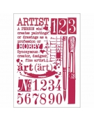 Στένσιλ 21x29.7cm (A4) "Artist" - Stamperia