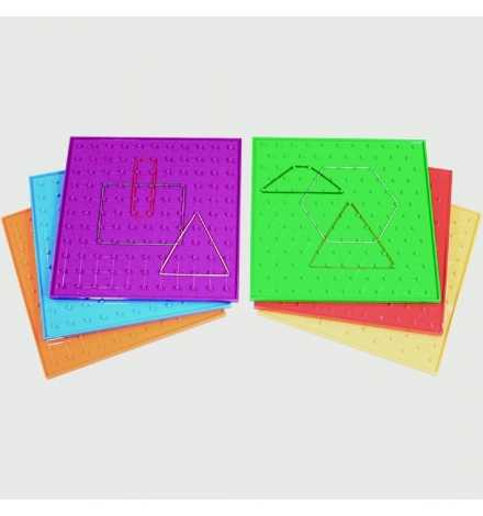 Geoboards 23x23cm Set 6pcs