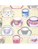 Napkin for Decoupage "Collection of Cups"