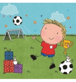 Napkin for Decoupage "Little Football Player"