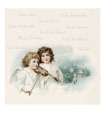 Napkin for Decoupage "Angels playing Violin"