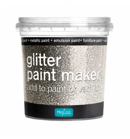 Glitter Paint Maker 75gr Silver - Polyvine