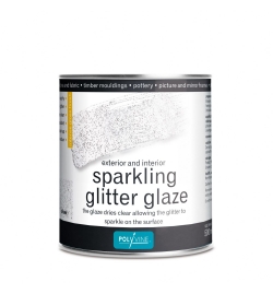 Γαλάκτωμα Sparkling Glitter Glaze 500ml Ασημένιο - Polyvine