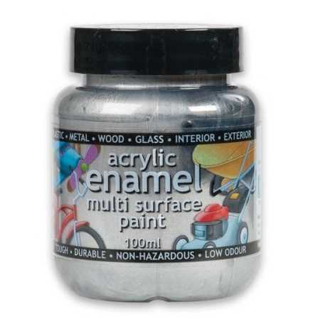 Acrylic Enamel Paint 100gr Metallic Silver (41)