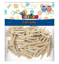 Wooden mini Pegs 25mm  45pcs