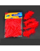 Feathers 8cm 30pcs - Red - Meyco