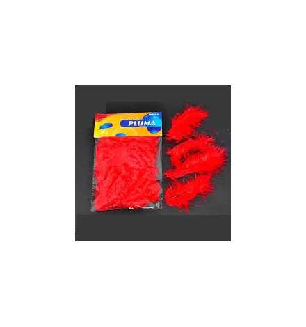 Feathers 8cm 30pcs - Red - Meyco