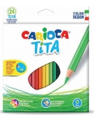 Pencils Colored Wood Free Set 24pcs - Carioca