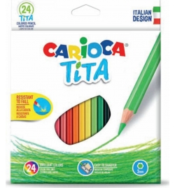 Pencils Colored Wood Free Set 24pcs - Carioca