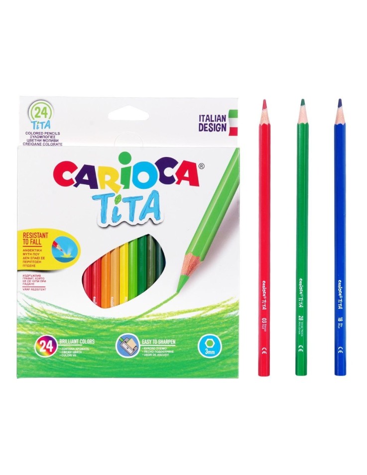 Χρωματιστά Μολύβια Tita 24pcs - Carioca