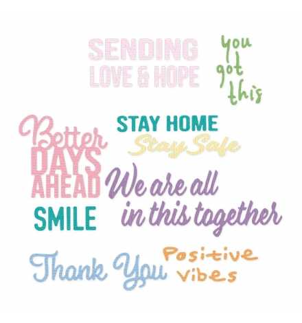 Sizzix Thinlits Die Set 8PK Good Vibes