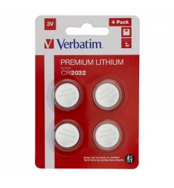Lithium Batteries CR2032 4pcs - Verbatim