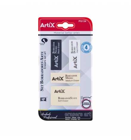 Artist' s Erasers set 4pcs Artix - Madrid Papel