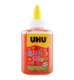 Glitter με γόμα Uhu 88.5ml Κόκκινο