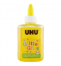 Glitter με γόμα Uhu 88.5ml Κίτρινο