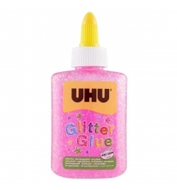 Glitter με γόμα Uhu 88.5ml Ροζ