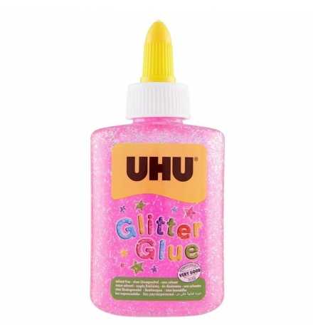 Glitter με γόμα Uhu 88.5ml Ροζ