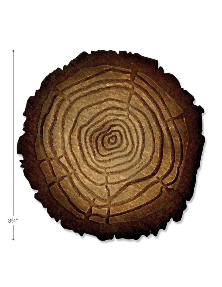 Μαχαίρι Sizzix Bigz Die W/Texture Fades Tree Rings By Tim Holtz