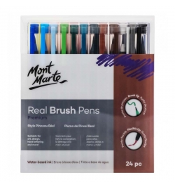Premium Real Brush Pens 24pcs - Mont Marte