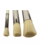 Paint Brush Set 3pcs White Bristle Stencil - Mont Marte