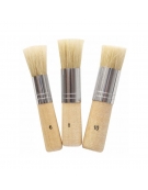 Paint Brush Set 3pcs White Bristle Stencil - Mont Marte