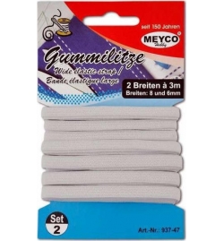 Elastic Band 6+8mm x 3m White