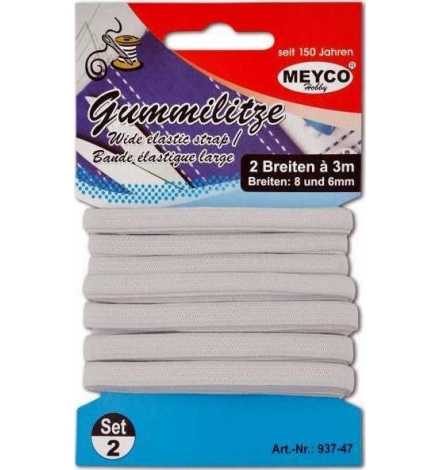 Elastic Band 6+8mm x 3m White