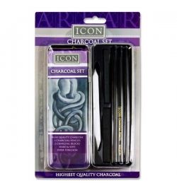 Charcoal Pencils Set In Tin