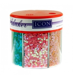 6 Part Glitter Shaker Pastels 50gr