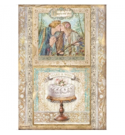 Ριζόχαρτο A4: "Sleeping Beauty cake frame"