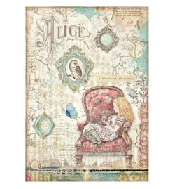Ριζόχαρτο A4: "Alice looking-glass house"