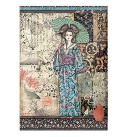 Ricepaper A4: "Sir Vagabond in Japan lady"