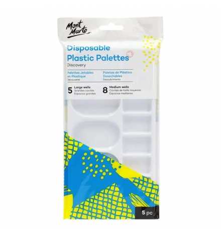 Disposable Plastic Palettes Discovery 5pcs - Mont Marte