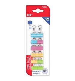 Binder Clips 19mm Colored 12pcs