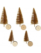 Model Tree 4+6cm with Wooden base 5pcs